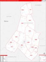 Lewiston Auburn Metro Area Wall Map