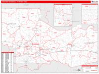 Longview Marshall Metro Area Wall Map Zip Code