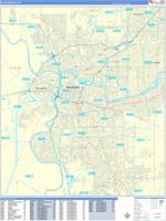 Sacramento Wall Map Zip Code