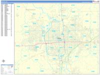 Wichita Wall Map Zip Code