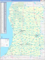 Michigan South Western Wall Map