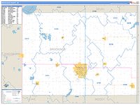 Brookings, Sd Carrier Route Wall Map