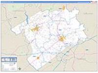 Darlington, Sc Carrier Route Wall Map
