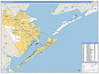 Galveston, Tx Carrier Route Wall Map