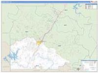 Gilmer, Ga Carrier Route Wall Map