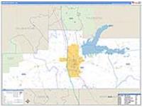 Grenada, Ms Carrier Route Wall Map