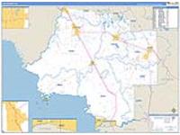 Levy, Fl Carrier Route Wall Map