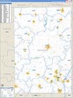 Macoupin, Il Carrier Route Wall Map