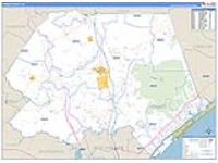 Pender, Nc Carrier Route Wall Map