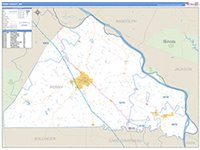Perry, Mo Carrier Route Wall Map
