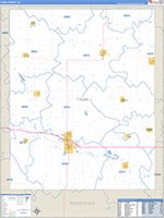 Tama, Ia Carrier Route Wall Map