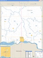 Yankton, Sd Carrier Route Wall Map