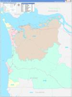 Clatsop, Or Wall Map