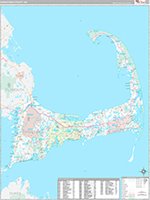 Barnstable, Ma Wall Map Zip Code