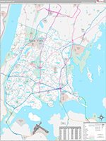 Bronx, Ny Wall Map Zip Code