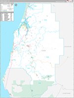 Coos, Or Wall Map Zip Code