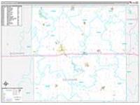 Delaware, Ia Carrier Route Wall Map