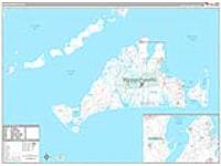 Dukes, Ma Carrier Route Wall Map