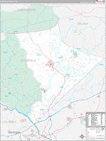 Edgefield, Sc Wall Map Zip Code