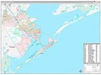 Galveston, Tx Carrier Route Wall Map