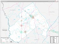 Hampton, Sc Carrier Route Wall Map