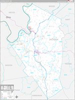 Jackson, Wv Wall Map Zip Code