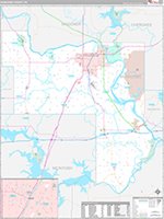 Muskogee, Ok Carrier Route Wall Map