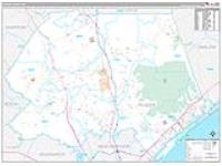 Pender, Nc Wall Map Zip Code
