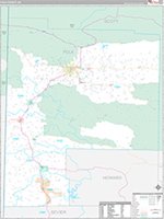 Polk, Ar Wall Map Zip Code