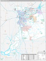 Sacramento, Ca Wall Map Zip Code