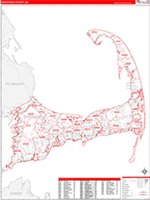 Barnstable, Ma Carrier Route Wall Map