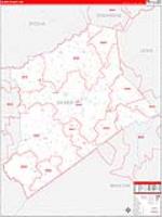 Gilmer, Wv Carrier Route Wall Map