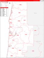 Lincoln, Or Wall Map Zip Code