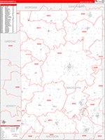 Macoupin, Il Carrier Route Wall Map