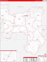 Muskogee, Ok Carrier Route Wall Map