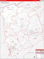 Pickens, Sc Carrier Route Wall Map