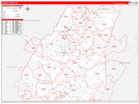 Somerset, Pa Carrier Route Wall Map