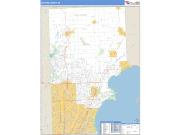 Macomb County Wall Map Zip Code Basic Style 2009