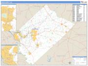 Aiken County Wall Map Zip Code Basic Style 2009