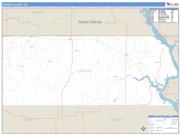 Corson County Wall Map Zip Code Basic Style 2009