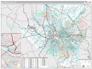 Allegheny County Wall Map Premium Style 2009