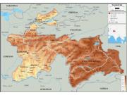 Tajikistan Physical Map