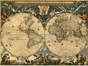 1664 World Antique Wall Map 1664 World Antique Wall Map