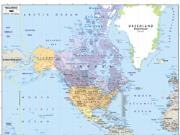 North America Political Wall Map North America Political Wall Map