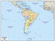 South America Political Wall Map South America Political Wall Map