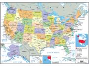 USA Political Wall Map