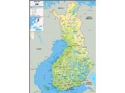 Finland Physical Wall Map