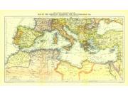 Mediterranean Countries Wall Map