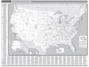 United
States Gray
                                                         with Counties Wall Map