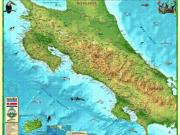 Costa Rica Wall Map Costa Rica Wall Map